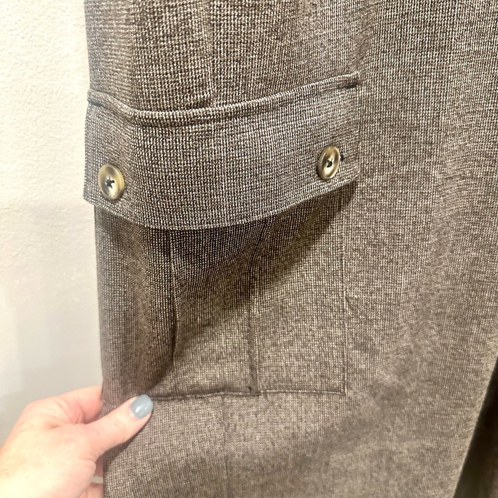 NWT Express Editor Houndstooth Cargo Relaxed Trou… - image 4